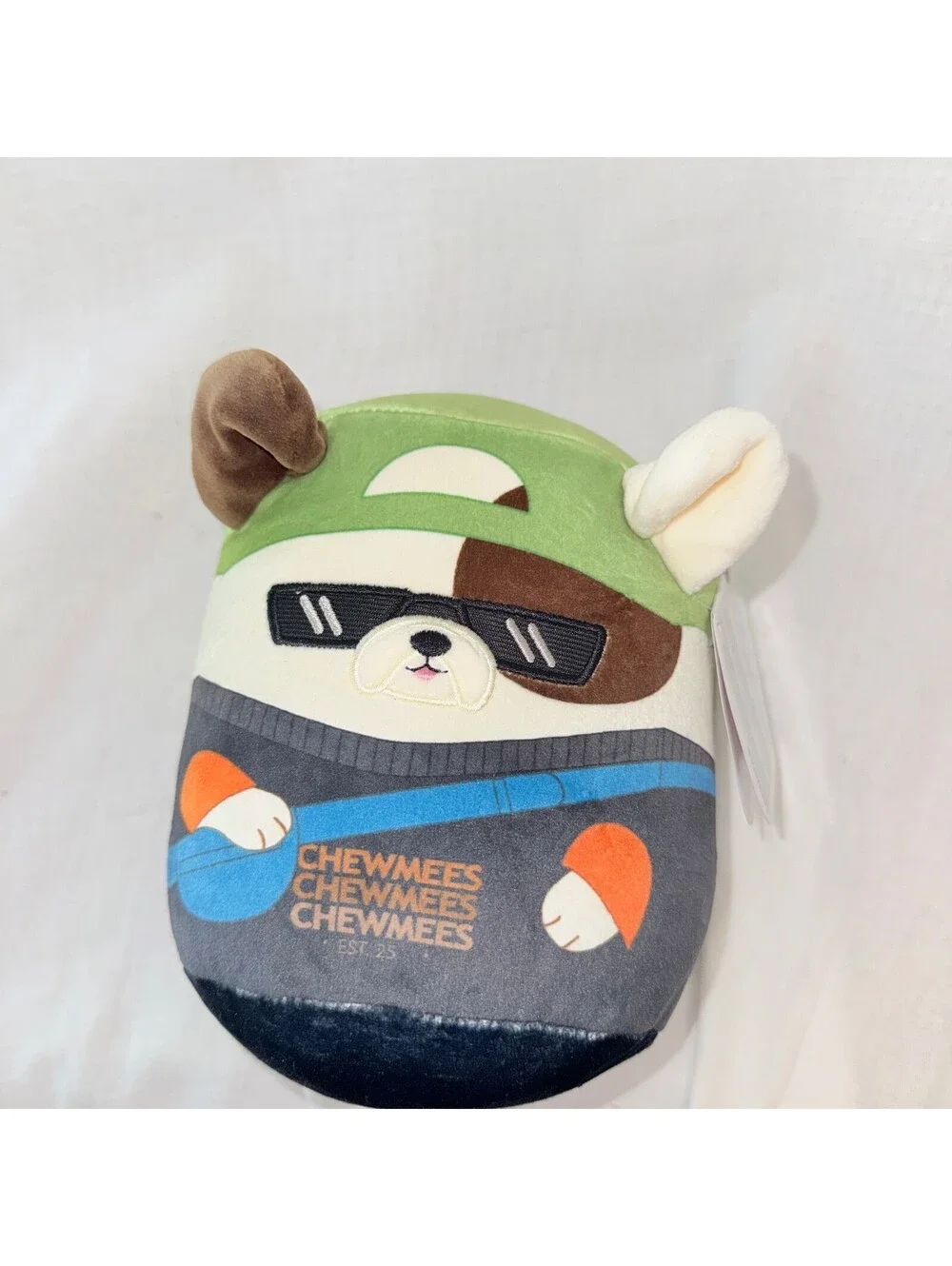 Squishmallows ChewMees Ezra French Bulldog 6” Crinkle Squeaky Dog Toy NW